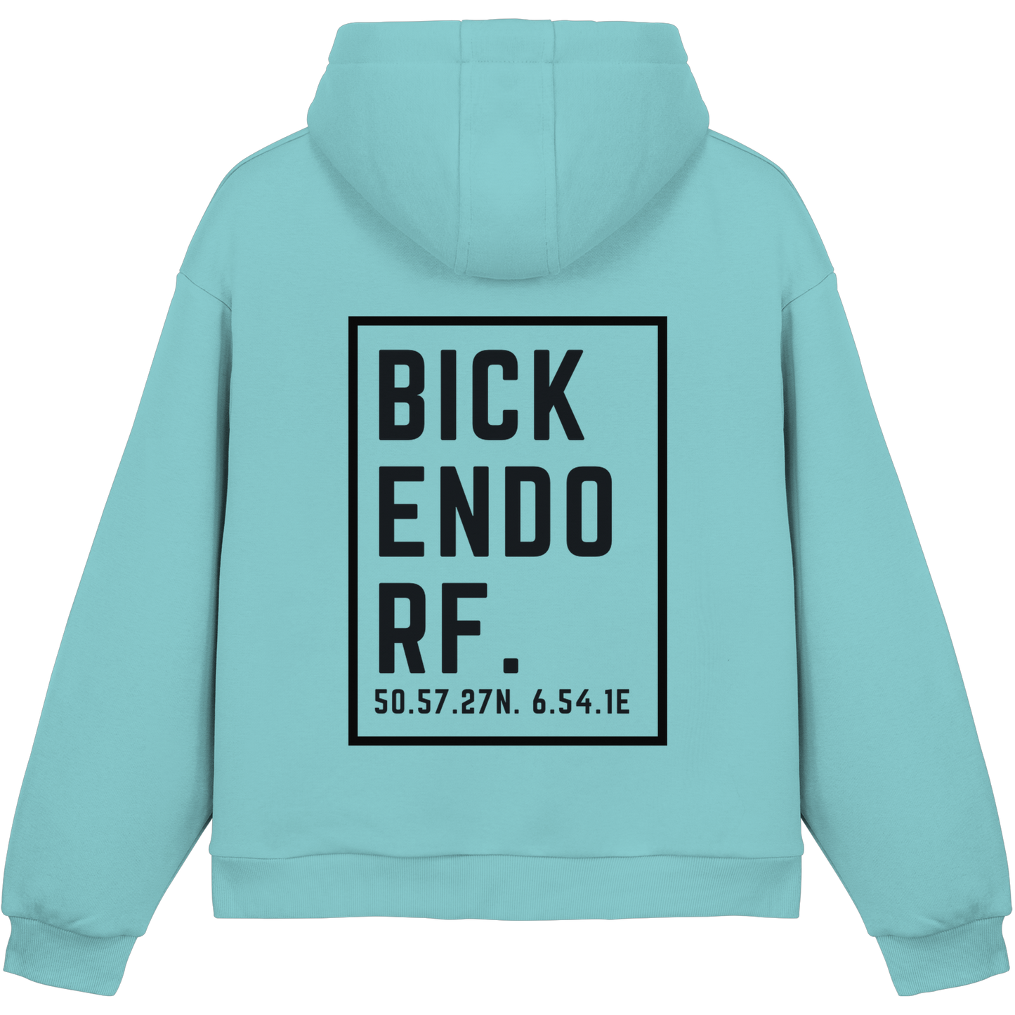Bickendorf Koordinaten (großer Druck Rücken) - Fluffy Boxcut Hoodie