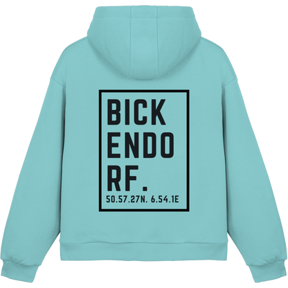 Bickendorf Koordinaten (großer Druck Rücken) - Fluffy Boxcut Hoodie