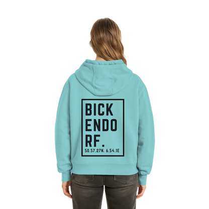 Bickendorf Koordinaten (großer Druck Rücken) - Fluffy Boxcut Hoodie