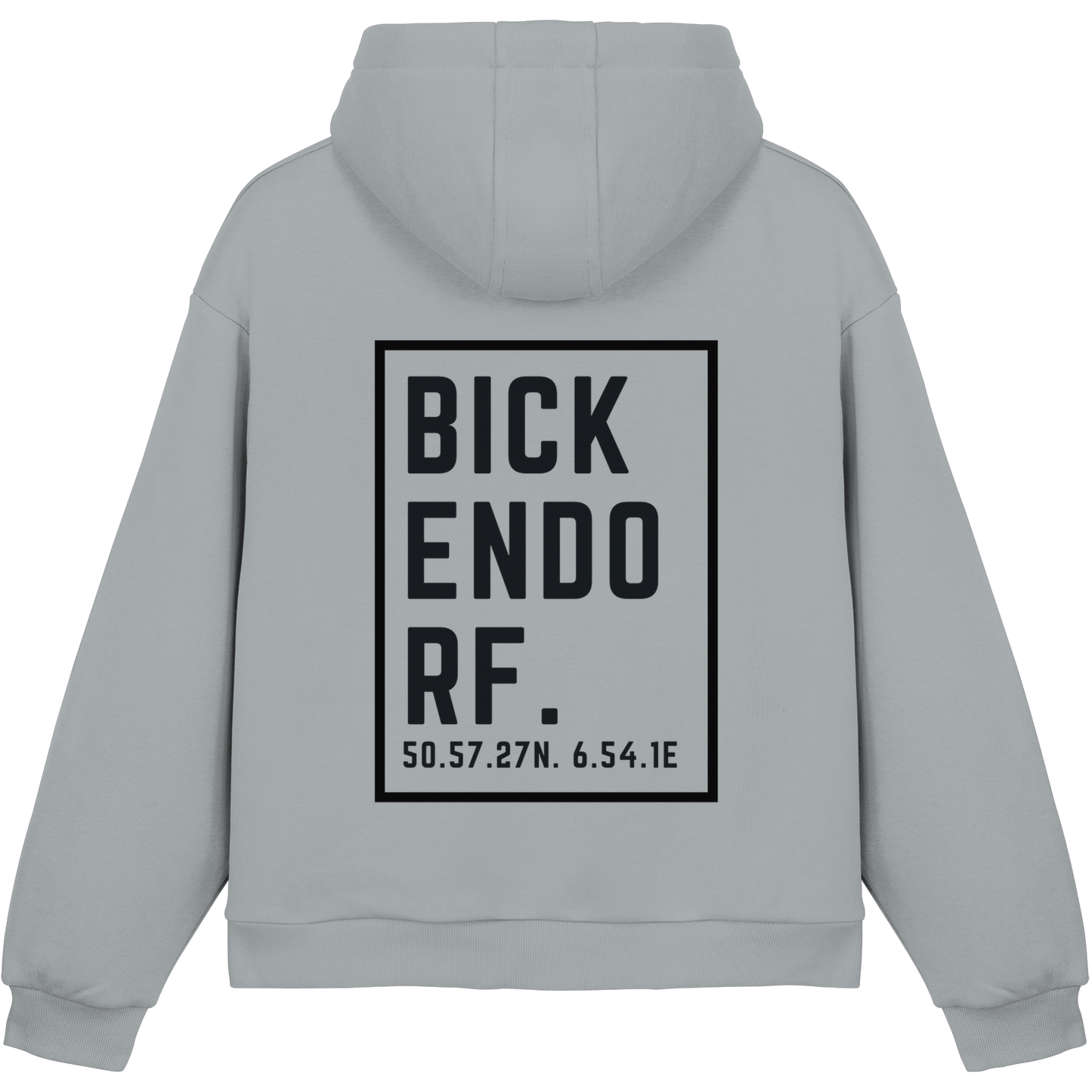 Bickendorf Koordinaten (großer Druck Rücken) - Fluffy Boxcut Hoodie