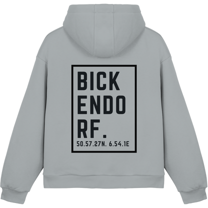 Bickendorf Koordinaten (großer Druck Rücken) - Fluffy Boxcut Hoodie