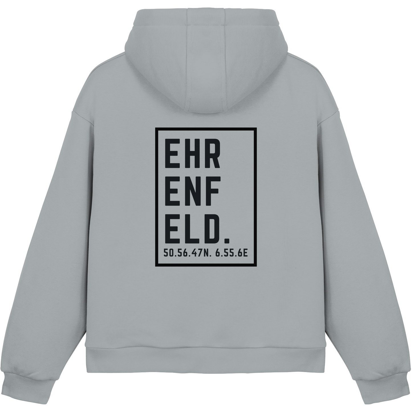 Ehrenfeld Koordinaten (großer Druck auf dem Rücken) - Fluffy Boxcut Hoodie