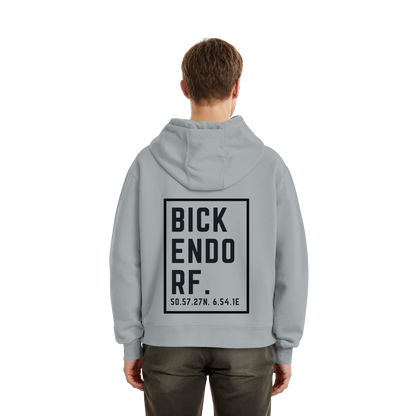 Bickendorf Koordinaten (großer Druck Rücken) - Fluffy Boxcut Hoodie