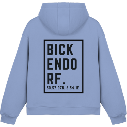 Bickendorf Koordinaten (großer Druck Rücken) - Fluffy Boxcut Hoodie