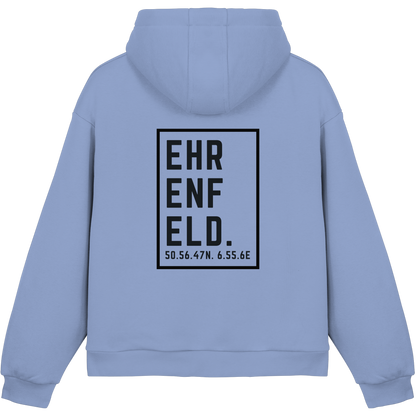 Ehrenfeld Koordinaten (großer Druck auf dem Rücken) - Fluffy Boxcut Hoodie