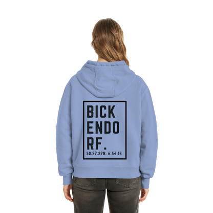 Bickendorf Koordinaten (großer Druck Rücken) - Fluffy Boxcut Hoodie