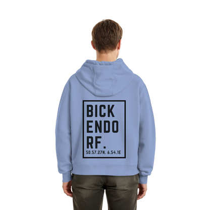 Bickendorf Koordinaten (großer Druck Rücken) - Fluffy Boxcut Hoodie