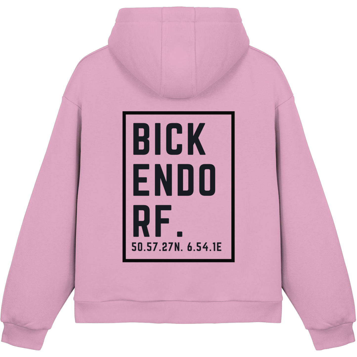 Bickendorf Koordinaten (großer Druck Rücken) - Fluffy Boxcut Hoodie