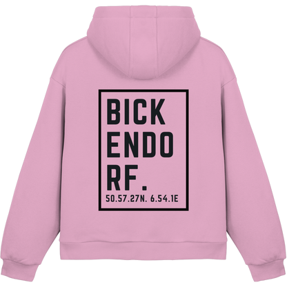 Bickendorf Koordinaten (großer Druck Rücken) - Fluffy Boxcut Hoodie