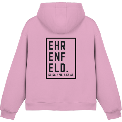 Ehrenfeld Koordinaten (großer Druck auf dem Rücken) - Fluffy Boxcut Hoodie