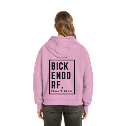 Bickendorf Koordinaten (großer Druck Rücken) - Fluffy Boxcut Hoodie
