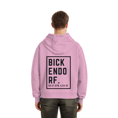 Bickendorf Koordinaten (großer Druck Rücken) - Fluffy Boxcut Hoodie