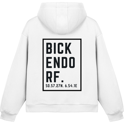 Bickendorf Koordinaten (großer Druck Rücken) - Fluffy Boxcut Hoodie