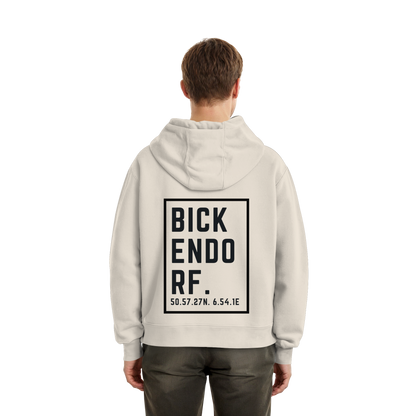 Bickendorf Koordinaten (großer Druck Rücken) - Fluffy Boxcut Hoodie