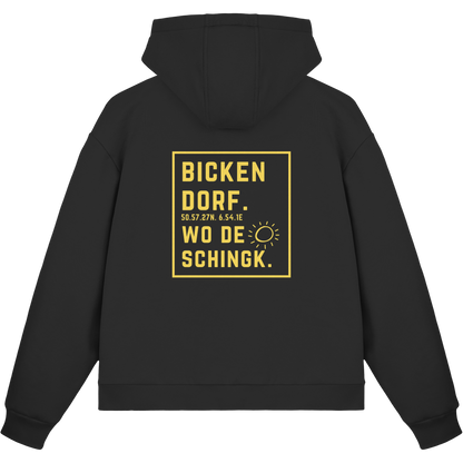 Wo de Sonn schingk - Bickendorf Druck Rücken - Fluffy Boxcut Zipper