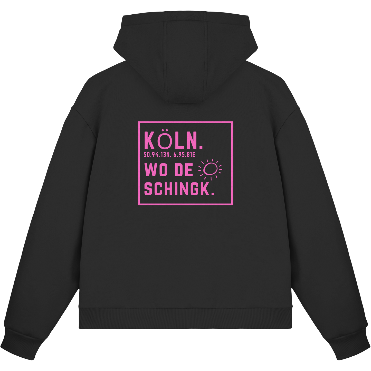Wo de Sonn schingk - Köln Druck Rücken - Fluffy Boxcut Zipper