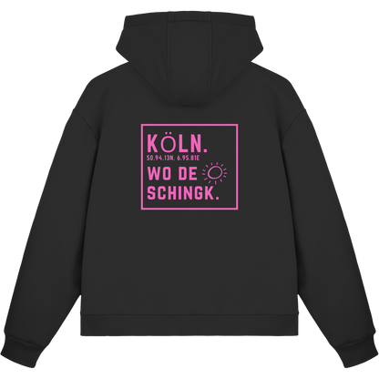 Wo de Sonn schingk - Köln Druck Rücken - Fluffy Boxcut Zipper