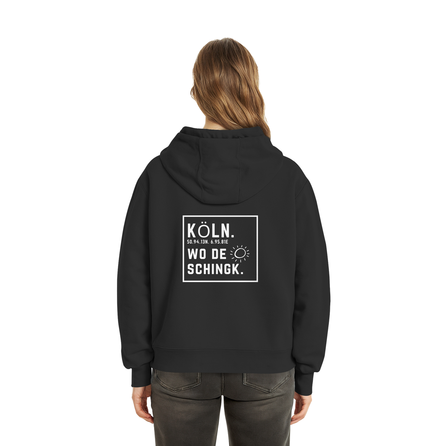 Wo de Sonn schingk - Köln Druck Rücken  - Fluffy Boxcut Zipper