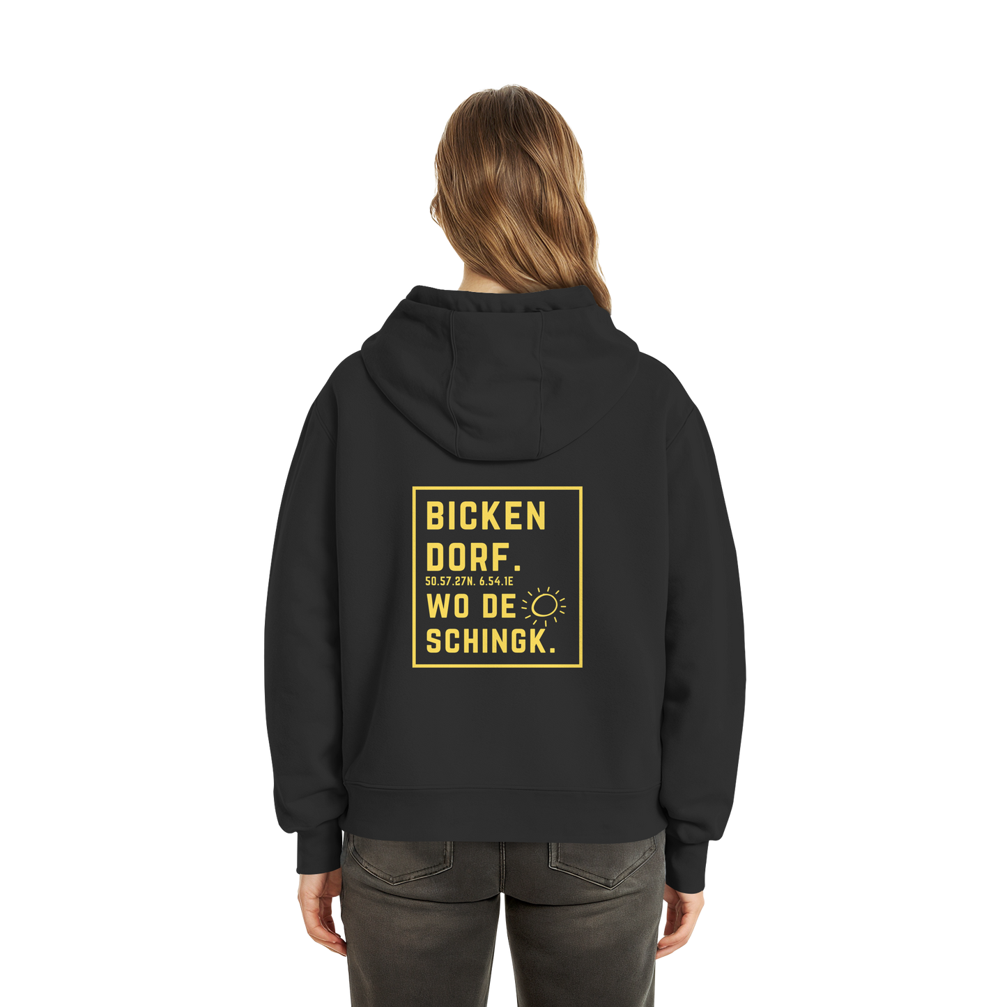 Wo de Sonn schingk - Bickendorf Druck Rücken - Fluffy Boxcut Zipper