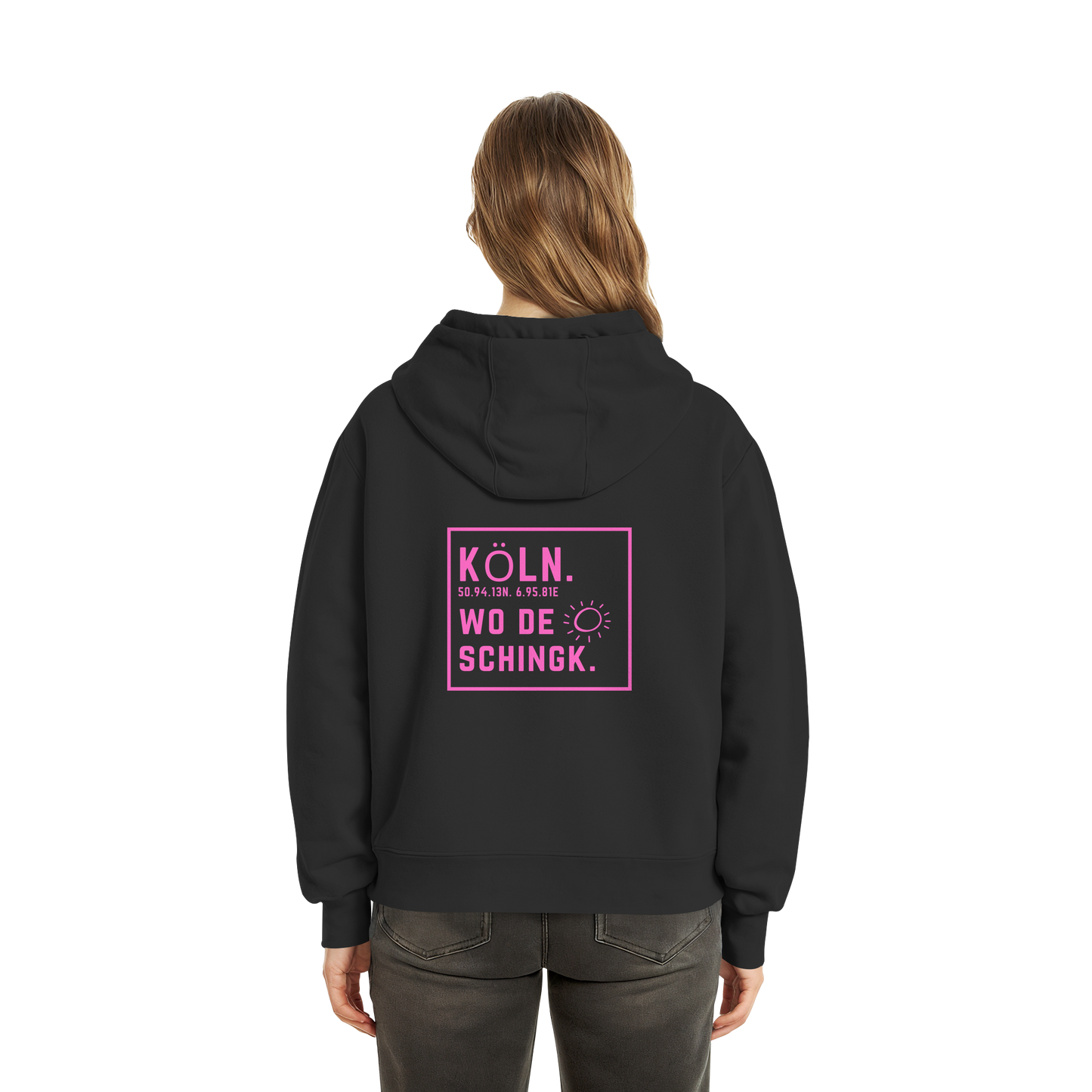 Wo de Sonn schingk - Köln Druck Rücken - Fluffy Boxcut Zipper