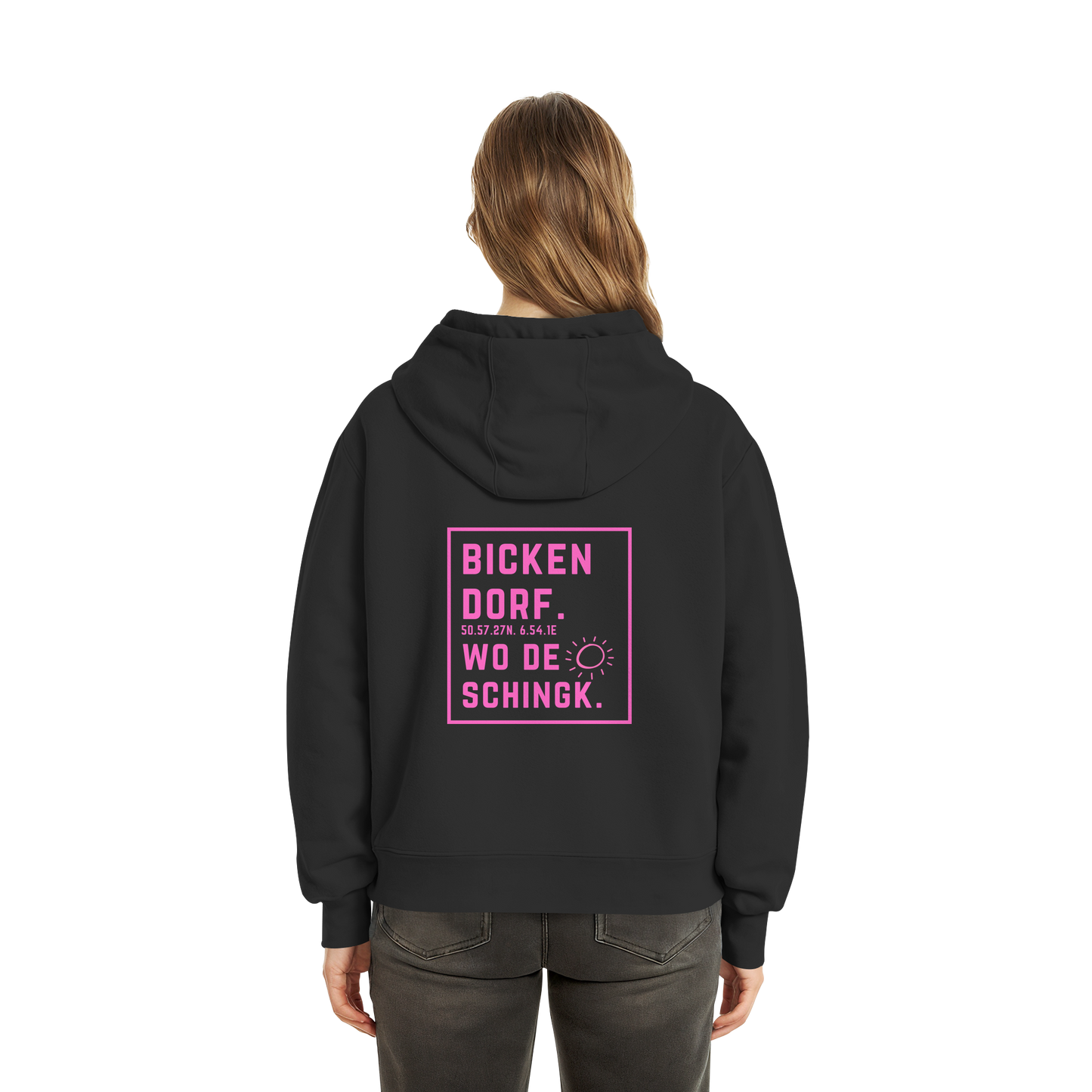 Wo de Sonn schingk - Bickendorf Druck Rücken - Fluffy Boxcut Zipper