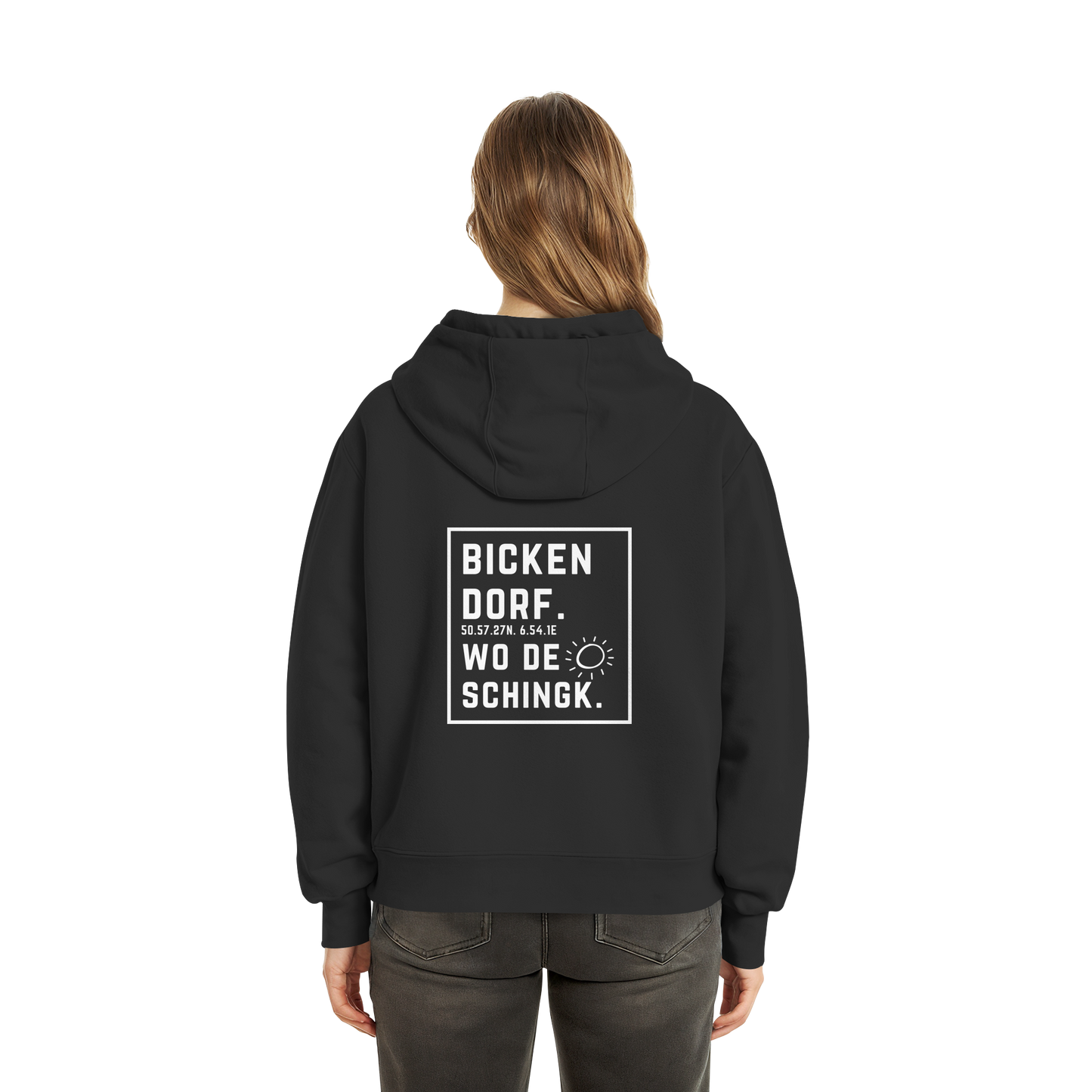 Wo de Sonn schingk - Bickendorf Druck Rücken - Fluffy Boxcut Zipper