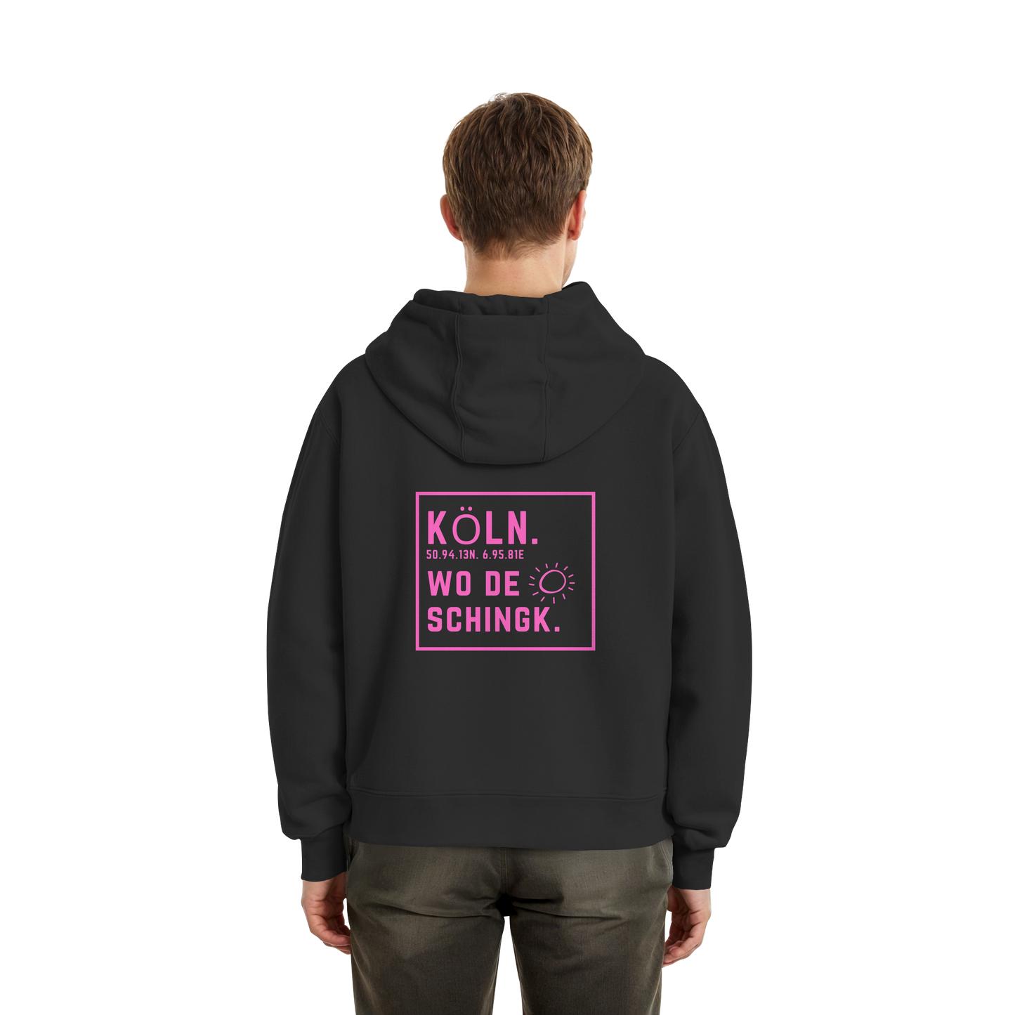 Wo de Sonn schingk - Köln Druck Rücken - Fluffy Boxcut Zipper
