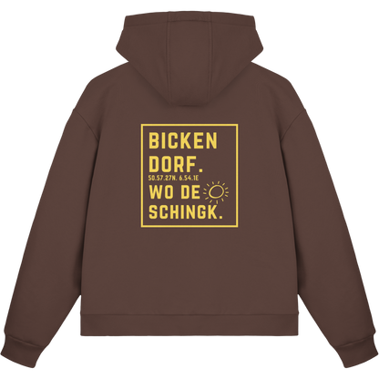 Wo de Sonn schingk - Bickendorf Druck Rücken - Fluffy Boxcut Zipper