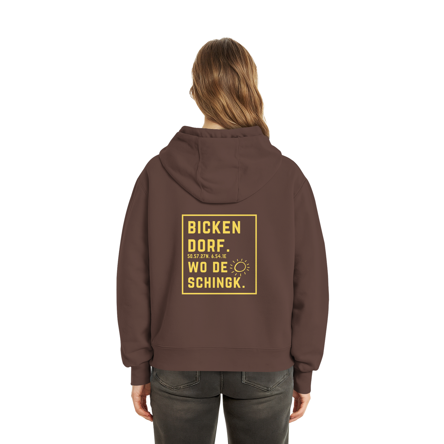 Wo de Sonn schingk - Bickendorf Druck Rücken - Fluffy Boxcut Zipper