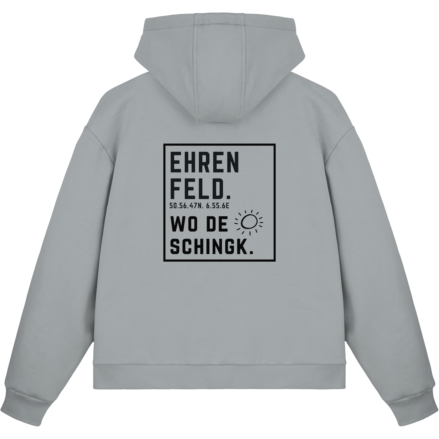 Wo de Sonn schingk - Ehrenfeld Druck Rücken - Fluffy Boxcut Zipper