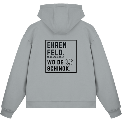 Wo de Sonn schingk - Ehrenfeld Druck Rücken - Fluffy Boxcut Zipper