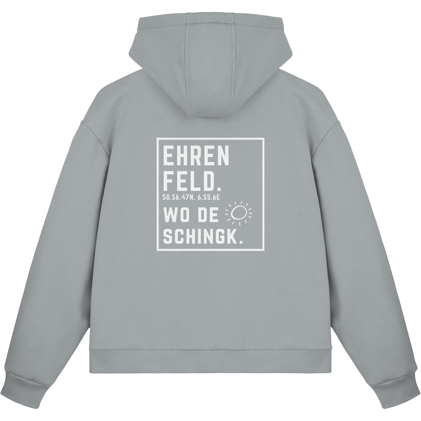 Wo de Sonn schingk - Ehrenfeld Druck Rücken  - Fluffy Boxcut Zipper