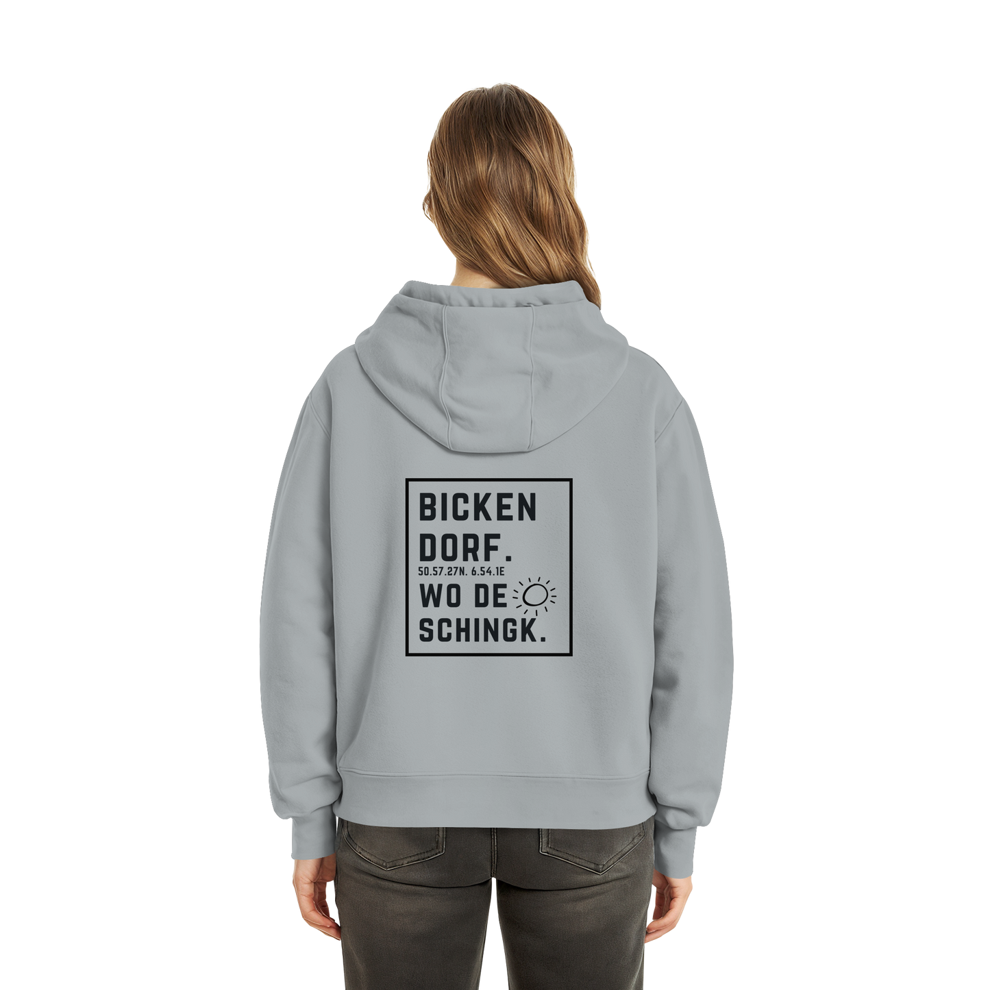 Wo de Sonn schingk - Bickendorf Druck Rücken - Fluffy Boxcut Zipper