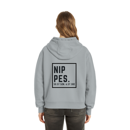Nippes Koordinaten (großer Druck auf dem Rücken) - Fluffy Boxcut Zipper