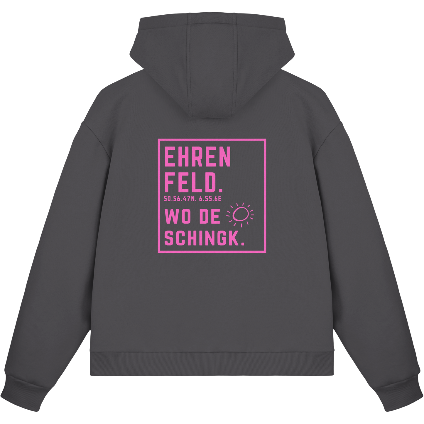 Wo de Sonn schingk - Ehrenfeld Druck Rücken  - Fluffy Boxcut Zipper