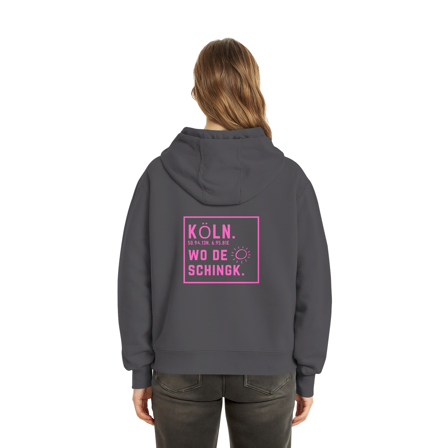 Wo de Sonn schingk - Köln Druck Rücken - Fluffy Boxcut Zipper