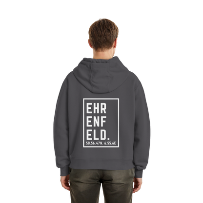 Ehrenfeld Koordinaten (großer Druck auf dem Rücken) - Fluffy Boxcut Zipper