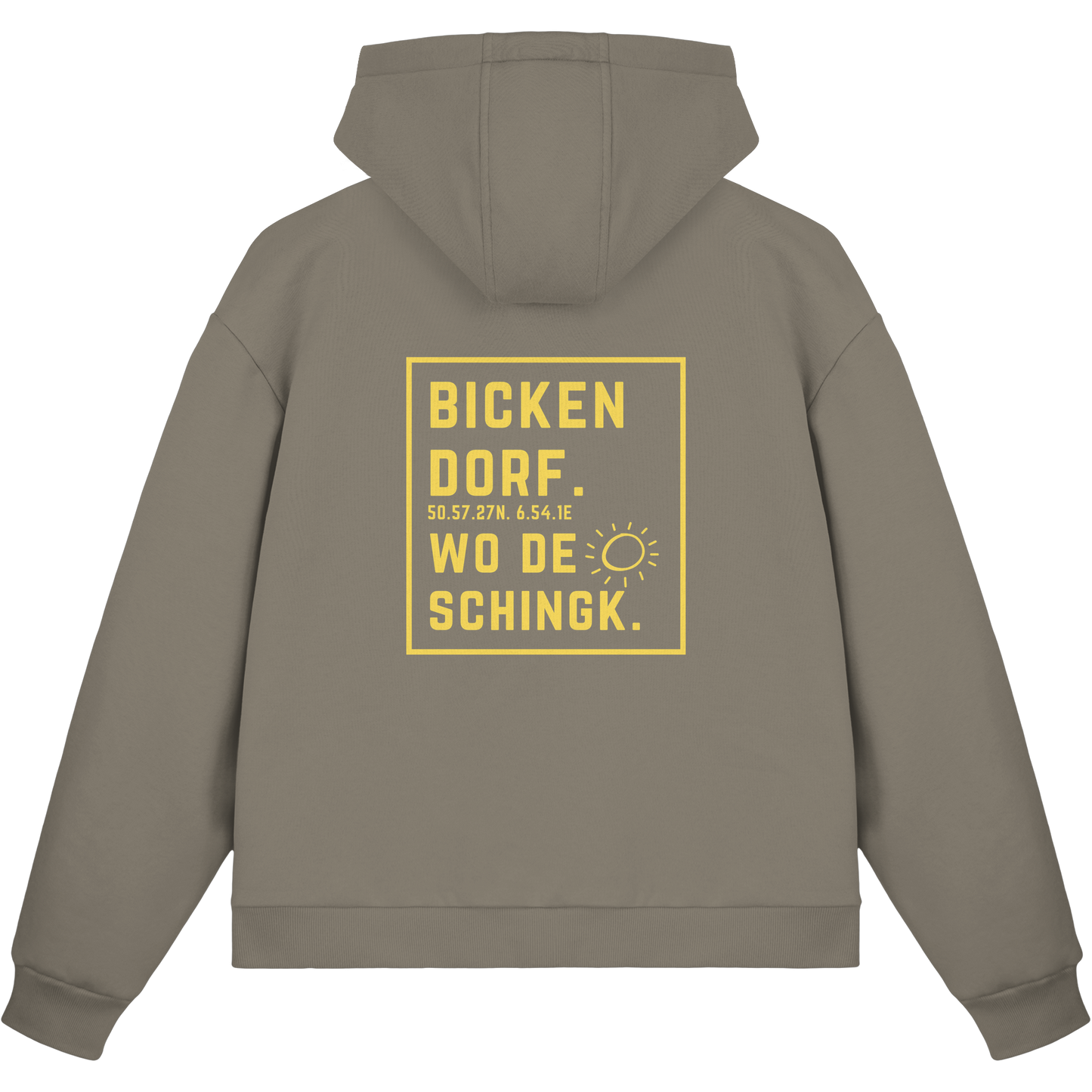 Wo de Sonn schingk - Bickendorf Druck Rücken - Fluffy Boxcut Zipper
