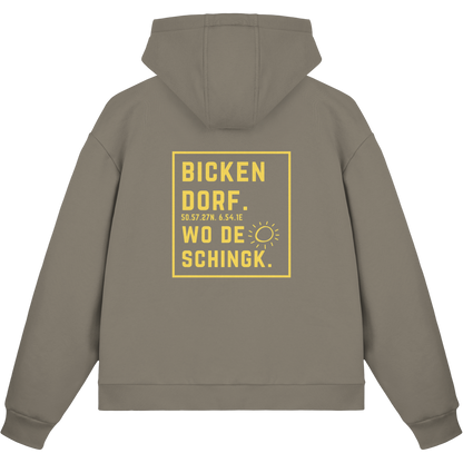 Wo de Sonn schingk - Bickendorf Druck Rücken - Fluffy Boxcut Zipper