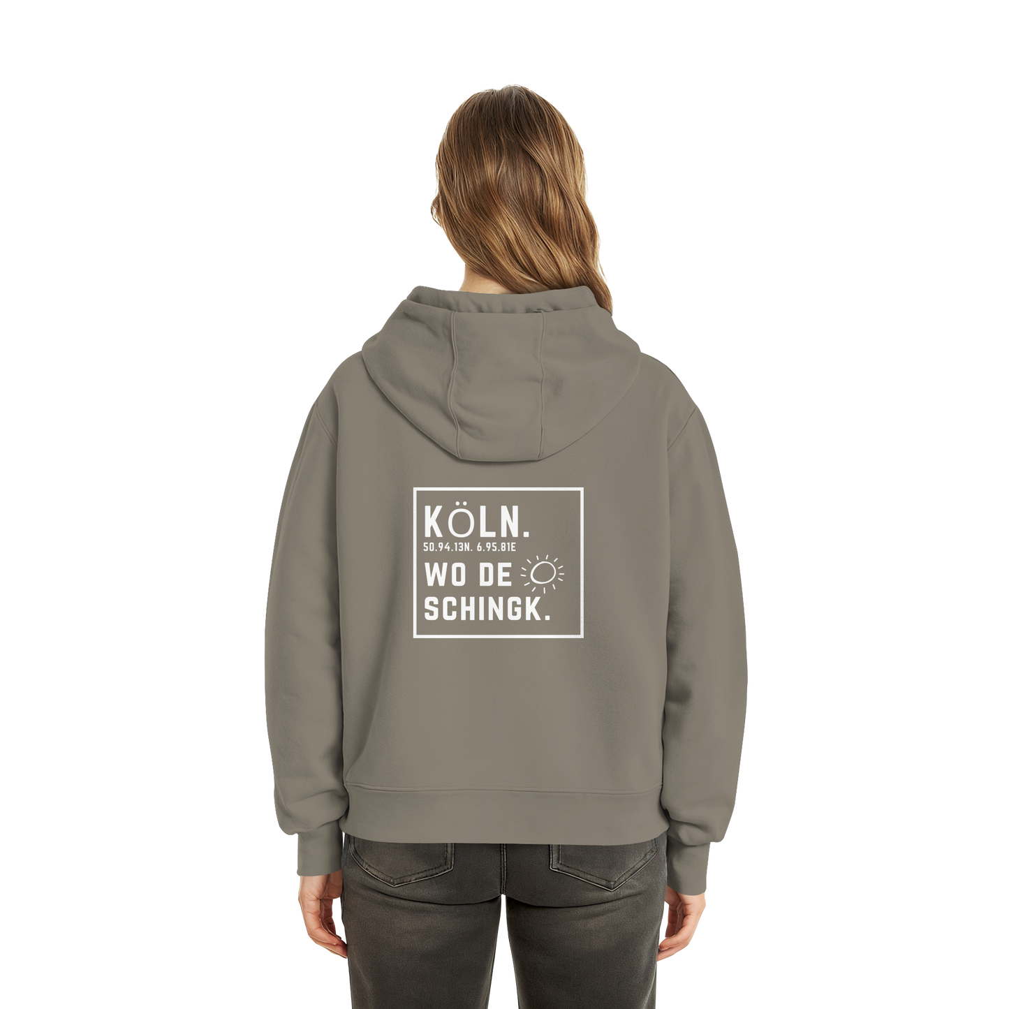 Wo de Sonn schingk - Köln Druck Rücken  - Fluffy Boxcut Zipper