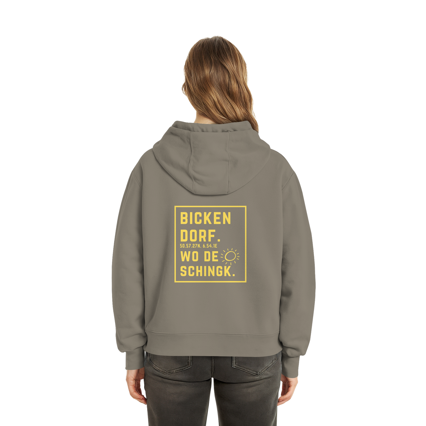 Wo de Sonn schingk - Bickendorf Druck Rücken - Fluffy Boxcut Zipper