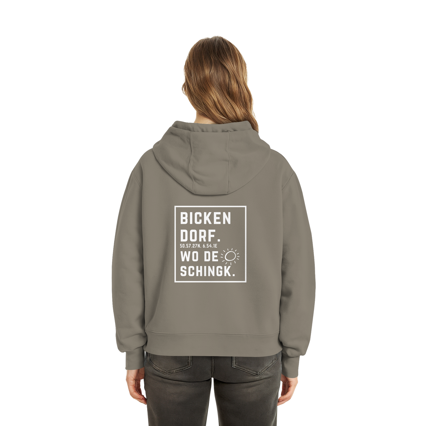 Wo de Sonn schingk - Bickendorf Druck Rücken - Fluffy Boxcut Zipper