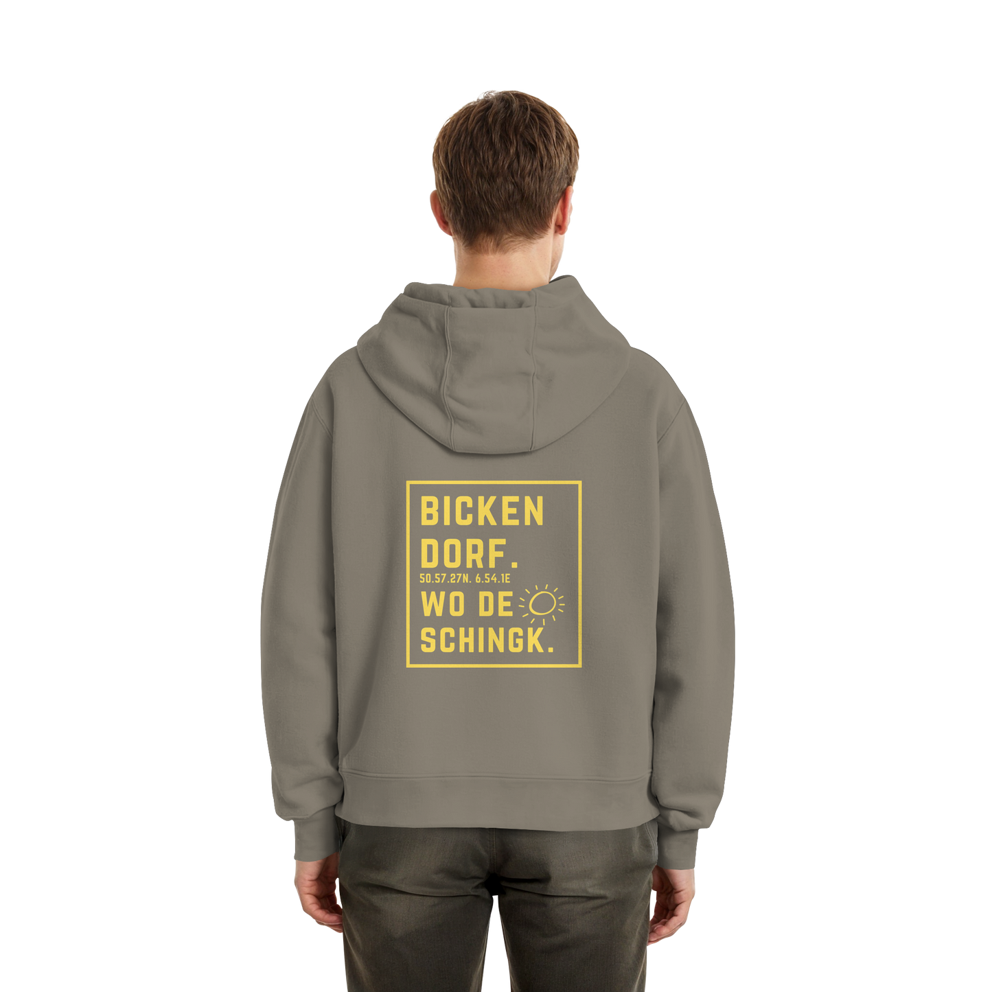 Wo de Sonn schingk - Bickendorf Druck Rücken - Fluffy Boxcut Zipper