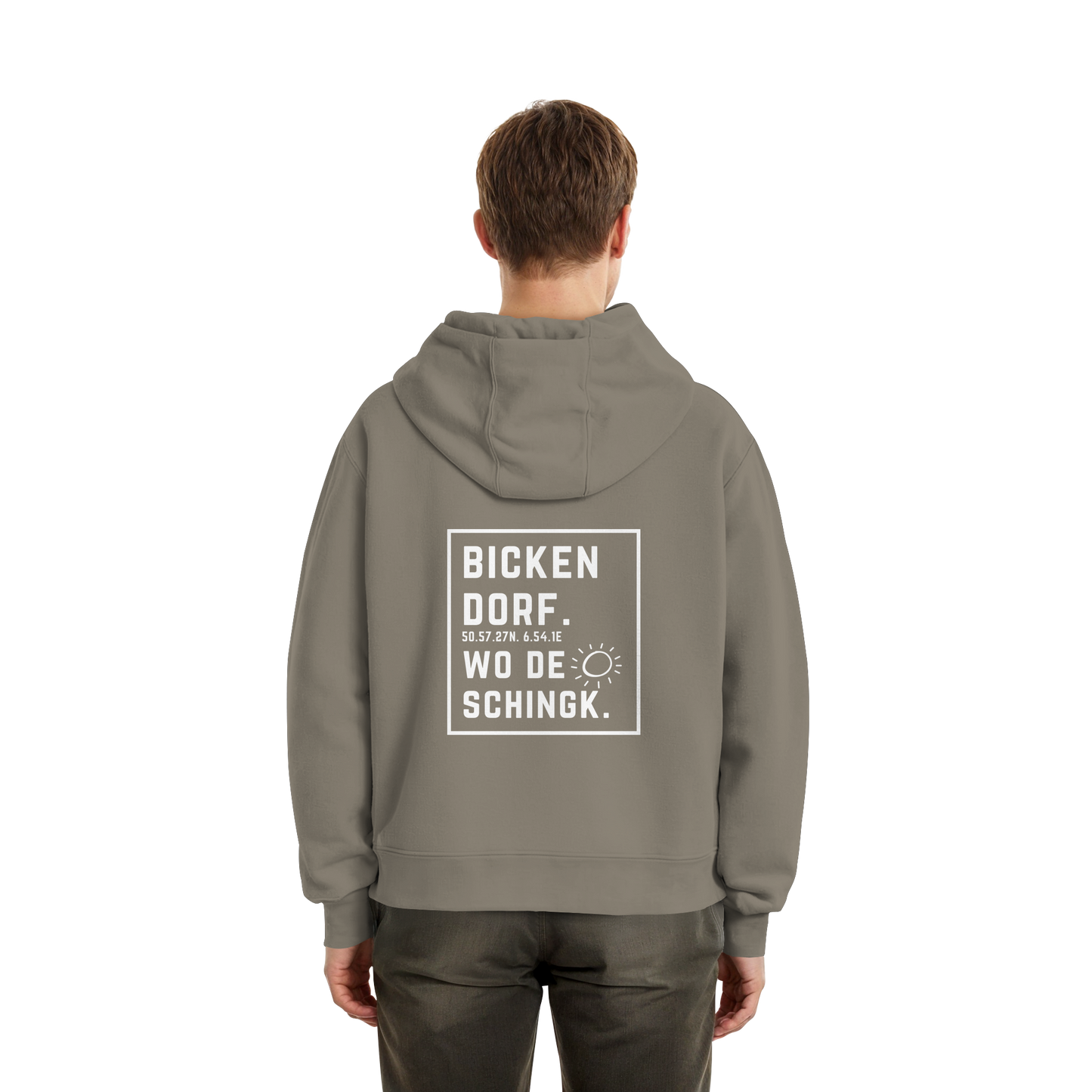 Wo de Sonn schingk - Bickendorf Druck Rücken - Fluffy Boxcut Zipper