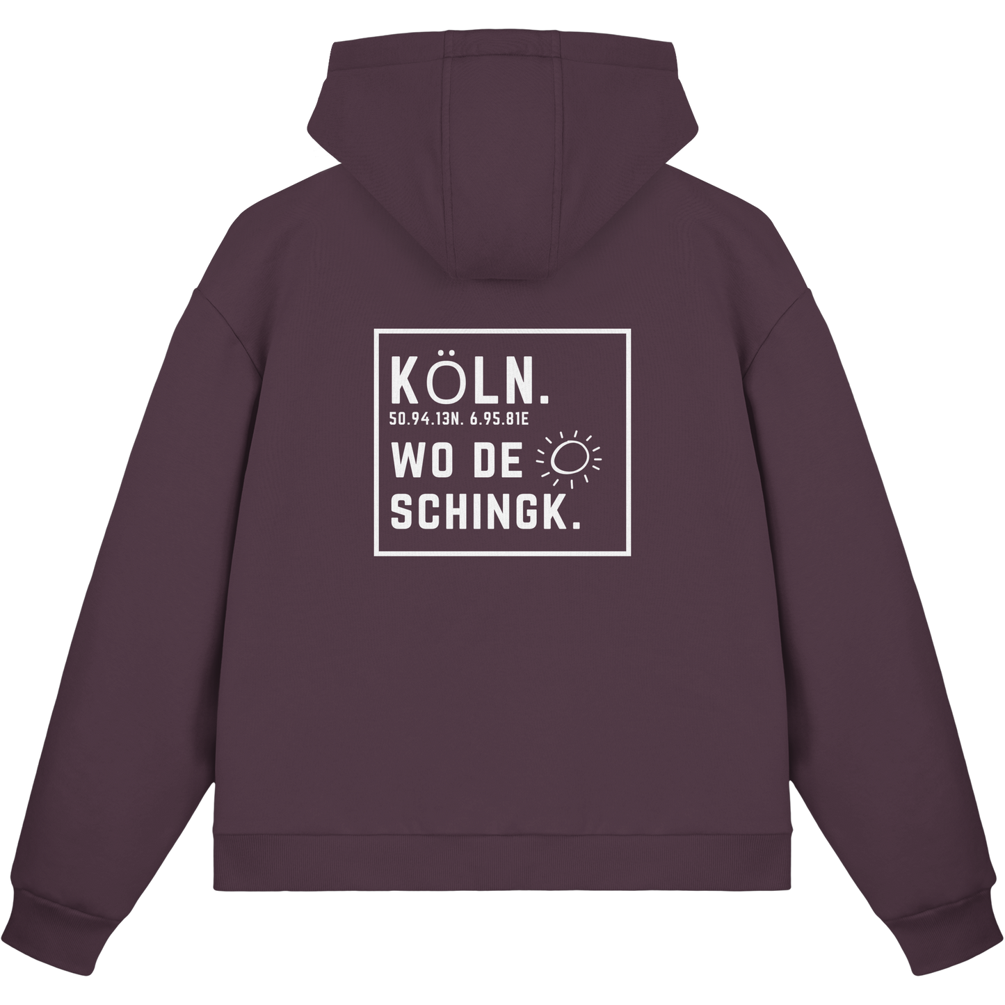 Wo de Sonn schingk - Köln Druck Rücken  - Fluffy Boxcut Zipper