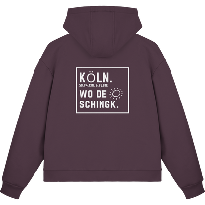 Wo de Sonn schingk - Köln Druck Rücken  - Fluffy Boxcut Zipper