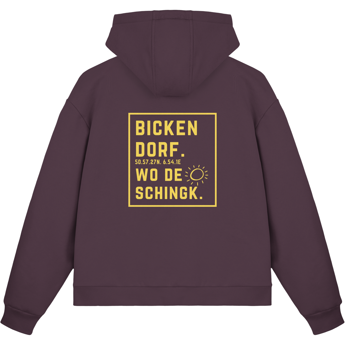 Wo de Sonn schingk - Bickendorf Druck Rücken - Fluffy Boxcut Zipper