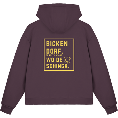 Wo de Sonn schingk - Bickendorf Druck Rücken - Fluffy Boxcut Zipper