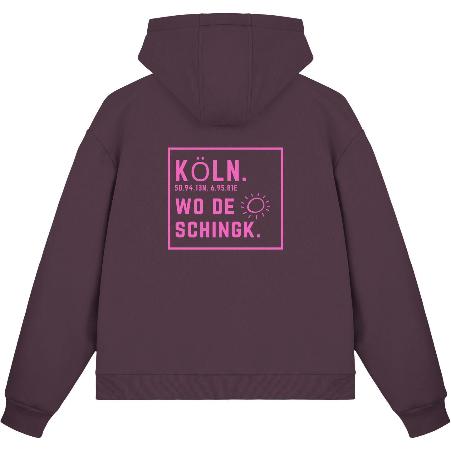 Wo de Sonn schingk - Köln Druck Rücken - Fluffy Boxcut Zipper