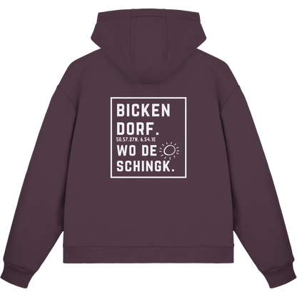 Wo de Sonn schingk - Bickendorf Druck Rücken - Fluffy Boxcut Zipper
